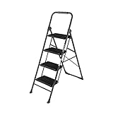 RebeSCo Stufenhocker, zweistufige Leiter Zwei DREI vierstufige Leiterhocker zusammenklappbare kleine Treppe (Size : Four Steps)