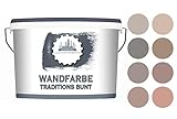Wandfarbe Braun hohe Deckkraft - Innenfarbe mit Qualität - Geruchsarm, Universell & Weichmacherfrei // Lausitzer Farbwerke (2,5 L, Mokkabraun)