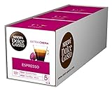 NESCAFÉ Dolce Gusto Espresso | 48 Kaffeekapseln | 100% edle Arabica Bohnen | Charaktervoller Espresso | Fruchtige Granatapfelnote | Samtige Crema | Aromaversiegelte Kapseln | 3er Pack (3 x 16 Kapseln)