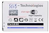 High Power Ersatzakku kompatibel mit LG G3 D855 D690 D830 D850 D851 LTE | Original GLK-Technologies Battery | accu | 3100mAh Akku