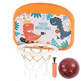 Alomejor Indoor-Basketballkorb-Karikatur-nettes Mini-Basketballkorb-Set für Kinder mit Elektronischer Anzeigetafel