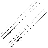 Mavllos Delicacy 0.6-8g UL Angelrute Baitcasting Spinnrute Ultraleichte Kohlefaser Hohl + Solide 2 Spitzen Köderwerfen Ruten (Spinning)