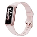 BIEWO Smartwatch, 1,1 Zoll 126 (R.G.B) x 294 Auflösungsbildschirm mit Blutsauerstoff, Herzfrequenz, Schlafmonitor, 25 professionelle Sportarten, Smartwatch für Damen und Herren für Android iOS, rose