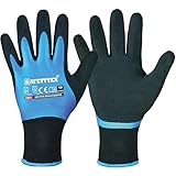 Safetytex Winter Arbeitshandschuhe - Wasserdicht gefüttert - Kälteschutz bis max. -30 °C - Doppelte Beschichtung Thermo Latex - Premium-Qualität (Gr.10, 1 Paar)