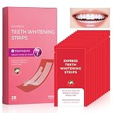 Teeth Whitening Strips, 28 Streifen Zähne Aufhellen, Schonend Zahnaufhellung Bleaching Stripes, Bleaching Zähne Streifen mit Aufhellen Ergebnisse, Zahnflecken Effektiv Entfernen, Schnelles E