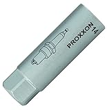 PROXXON 23553 Zündkerzen Nuss mit TPR Einlage 14mm Antrieb 10mm (3/8') mit Profil Sechskant und Doppelsechskant (Bi-HX)