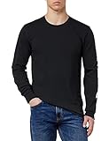 Carhartt, Herren, Lockeres, schweres, langärmliges T-Shirt mit Logo-Grafik auf dem Ärmel, Schwarz, XL