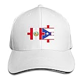 XCNGG Kappe für Männer und Frauen, Peru Puerto Rico Flaggen Puzzle Verstellbare Peaked Sandwich Cap Casquette Cowboyhut