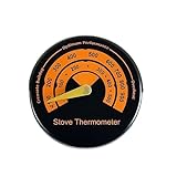 Matybobe Holzofen-Thermometer, magnetisches Ofen-Ofen-Temperaturmessgerät, Herd-Top-Thermometer für Holzöfen/Gasöfen/Pelletöfen/Ofenrohre, um Schäden durch Überhitzung des Ofenventilators zu vermeiden