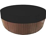 Asiacreate Whirlpool-Abdeckung, rund, wasserfest, 190 x 30 cm, Schw