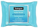 Neutrogena Hydro Boost Abschminktücher, Aqua Reinigungstücher mit Hyaluron, Make-Up Entferner, 6 x 25 Stück