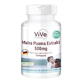 Muira Puama Kapseln - 500mg Extrakt - Vegan - HOCHWERTIGER 10:1 Extrakt - Hochdosiert - 120 Kapseln | Qualität aus Deutschland von ViVe Supplements