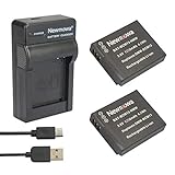 Newmowa BCM13 Batterie (2er Pack) und tragbar Micro-USB-Ladegerät-Set für Panasonic DMW-BCM13, DMW-BCM13E,-BCM13PP und Panasonic Lumix DMC-FT5, LZ40 DMC-TS5 TZ37