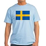CafePress T-Shirt, Schweden, leicht, 100 % Baumwolle Gr. M, hellblau