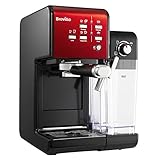 Breville Prima Latte II Siebträgermaschine | Espressomaschine/Kaffeemaschine für Milchkaffee und Cappuccino | Professionelle 19-Bar-Pumpe und Milchaufschäumer | Rot [VCF109X]