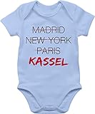 Shirtracer Baby Fahnen und Flaggen - Weltstadt Kassel - 12/18 Monate - Babyblau - Geschenk - BZ10 - Baby Body Kurzarm für Jungen und Mädchen