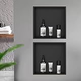 Duschnische, versenkbares Duschregal mit Einzelregal, Edelstahl, Keine Fliesen erforderlich, Duschaufbewahrung, Badezimmerschrank für Badezimmer, Shampoo, Seife, Toilettenartikel, G