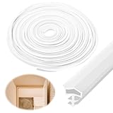 WYYFXY® 10M Türdichtung Weiß Zimmertürdichtung PVC Türdichtungen für Holzzargen Door Seal für Schalldämmung, Kollisionsvermeidung und W