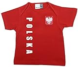 aprom Polen Polska Baby T-Shirt - Trikot - WM EM No.1 R POL (68/74)