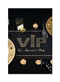 Santex VIP Tischläufer mit Gold glitzerndem Schriftzug, Vlies, 5m