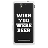 DeinDesign Sony Xperia C3 Hülle Silikon Case Schutz Cover Bier Lustig Sprü
