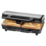 ProfiCook® Sandwichmaker für amerikanische Sandwiches und XXL-Toastscheiben, elektrischer Sandwichtoaster mit extra großen Sandwich-Platten (antihaftbeschichtet), Sandwich-Maker 900W, PC-ST 1092