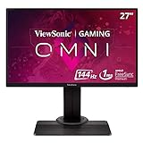 Viewsonic XG2705-2 68,6 cm (27 Zoll) Gaming Monitor (Full-HD, IPS-Panel, 1 ms, 144 Hz, FreeSync Premium, geringer Input Lag, höhenverstellbar) Schwarz