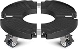 WELDUN Pflanzenroller Außenbereich Rollbrett 40-54CM Pflanzen Pflanzenregal 200KG Tragkraft Pflanzenständer rund Blumentopf mit feststellbaren Lenkrollen, Blumenroller für Außenbereich Innenb
