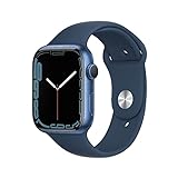 Apple Watch Series 7 (GPS, 45mm) - Aluminiumgehäuse Blau, Sportarmband Abyssblau - Regular
