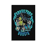 PCMOAUDB Friedhofs-Zombie-Kunstposter im Retro-Stil, dekoratives Gemälde, Leinwand, Wandposter und Kunstdruck, moderne Familienschlafzimmer-Dekoration, Poster, 30 x 45