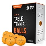 PRO-SPIN Tischtennisbälle - Orange Tischtennisbällen 3 Sterne 40+ (24er-Pack) | Hochwertige ABS-Trainingsbälle | Extrem Robust für Innen- und Außen-Tischtennisplatten, Wettbewerb und Spiel
