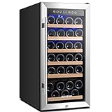 BODEGA Weinkühlschrank, 5-18°C Konstantem Temperatursystem Freistehendem Weinkühlschrank, 83 Liter, für 32 Flaschen Wein