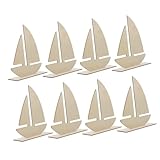 SEWACC 10st Weißes Embryo-segelboot Selber Bauen Bootsaufkleber Muschel Deckdekor -segelboot Dekorationen Bootsdekor Yacht Hüttendekor Einrichtung Eines Strandzimmers Schiff H