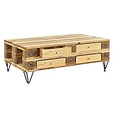 [en.casa] 4er Set Schubladen für Europaletten in Holzfarben Perfekt Integrierbar mit Führungsschienen und Befestigung Palettenmöbel