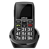 artfone C1+ Seniorenhandy, mit Ladestation, Großtasten Mobiltelefon Einfach und Tasten Notruffunktion,Handy für Senioren1400 mAh Akku,SOS