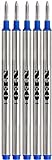 NEO+ Nachfüllen des Stifts Kompatibel mit MontBlanc Rollerball Kugelschreibern: Solitaire, Noblesse, Generation, Scent, Bohème, Classic, StarWalker, Jinhao, Gullor ROLLERBALL (5 BLAUW TINTEN)