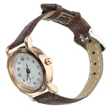 Hemobllo Damenuhr - Stilvolle Digitaluhr Einfache Runde Uhr Damen Lederarmbanduhr für Damen Mädchen S