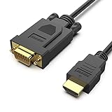 BENFEI HDMI zu VGA Konverter-Kabel 0,9M, Unidirektional HDMI zu VGA D-SUB 15 Pin M/M Unterstützung Volles 1080P Signal von HDMI Eingang Laptop HDTV zu VGA Ausgang Monitoren Projektor,Fernsehapparat