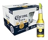 Corona Extra 10er-Pack inkl. Eiseimer, Geschenkpack, Internationales Premium Lagerbier MEHRWEG Lager Bier Helles (10 x 0.355 l)