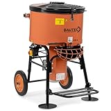 BAUTEC Zwangsmischer 120 L Trommel » 1,1 KW / 230 V » Mischmaschine für Beton Zement Putz Mörtel Schüttgut » Tellerzwangsmischer » B