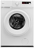 Midea Waschmaschine MFNEW60-105 / 6KG Fassungsvermögen/Energieeffizienzklasse E / 1000 U/min/Trommelreinigung- Erinnerung/Startzeitvorwahl, Weiß