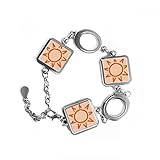 DIYthinker Sonnenschein Sun Hand Gemalt, Orange quadratische Form-Metallarmband Schmuck-Ketten-Armband-Dekoration-Geschenk