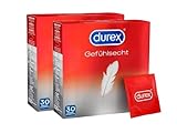 Durex Gefühlsecht Ultra Kondome – Sensi-Fit Kondome mit 20 % dünnerem Material an der Spitze für intensiveres Empfinden – 30er Pack (2 x 30 Stück)