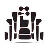 BENHAI Auto TüR Groove Matte Anwendbar FüR Hyundai Santa Fe IX45 DM TM 2012-2020, Rutschschutz Cup Mats Gummi Anti Rutsch Staub Mat Kit