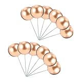 PRETYZOOM 36St Kugeleinsatz aus Schaumstoff Cupcake-Topper Schaumkuchenpicks Kuchenverzierung hichzeitstortendeko hochzeitstorten dekoration zarte Kuchenpicks Cupcake-Bällchen-Picks G