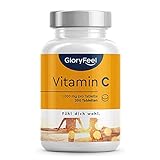 Vitamin C 1.000mg Hochdosiert - Unterstützt das Nerven- und Immunsystem ** - 200 vegane Tabletten (7 Monate) - Laborgeprüft und ohne Zusätze in Deutschland hergestellt