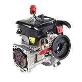 YOUX Motor Bausatz Metall, 36cc Einzylinder-Zweitakt 3.51 HP-Vierpunkt-Easy-to-Start Fixierte Motor für 1/5 Rovan LT LOSI RC Auto, Hochwertiger Modell-Bausatz