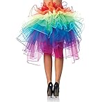UTOVME Regenbogen Multicoloure Tute Roeckchen Ballett-Tanz-Rueschen Layered Tiered Kleid Rock