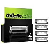 Gillette Labs Rasierklingen, 4 Ersatzklingen, für Gillette Labs Nassrasierer Herren mit Reinigungs-Element und Heated Razor