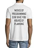 Weeks of Programming Can Save You Hours of Planning Polo-T-Shirt aus Baumwolle für Herren Weiß X-Large